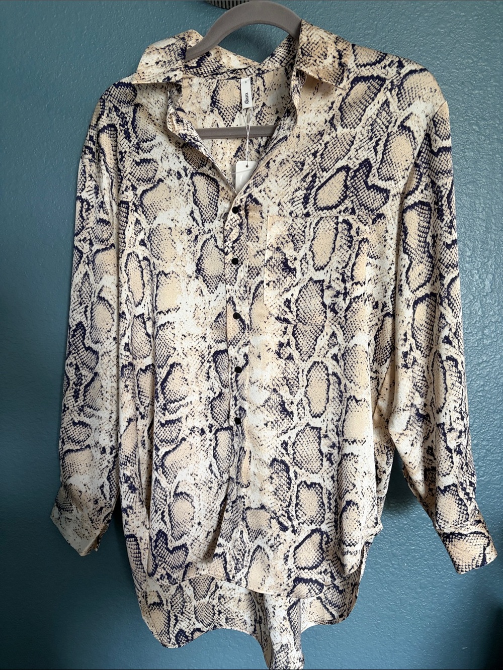 Glam Long Sleeve Button Up Top